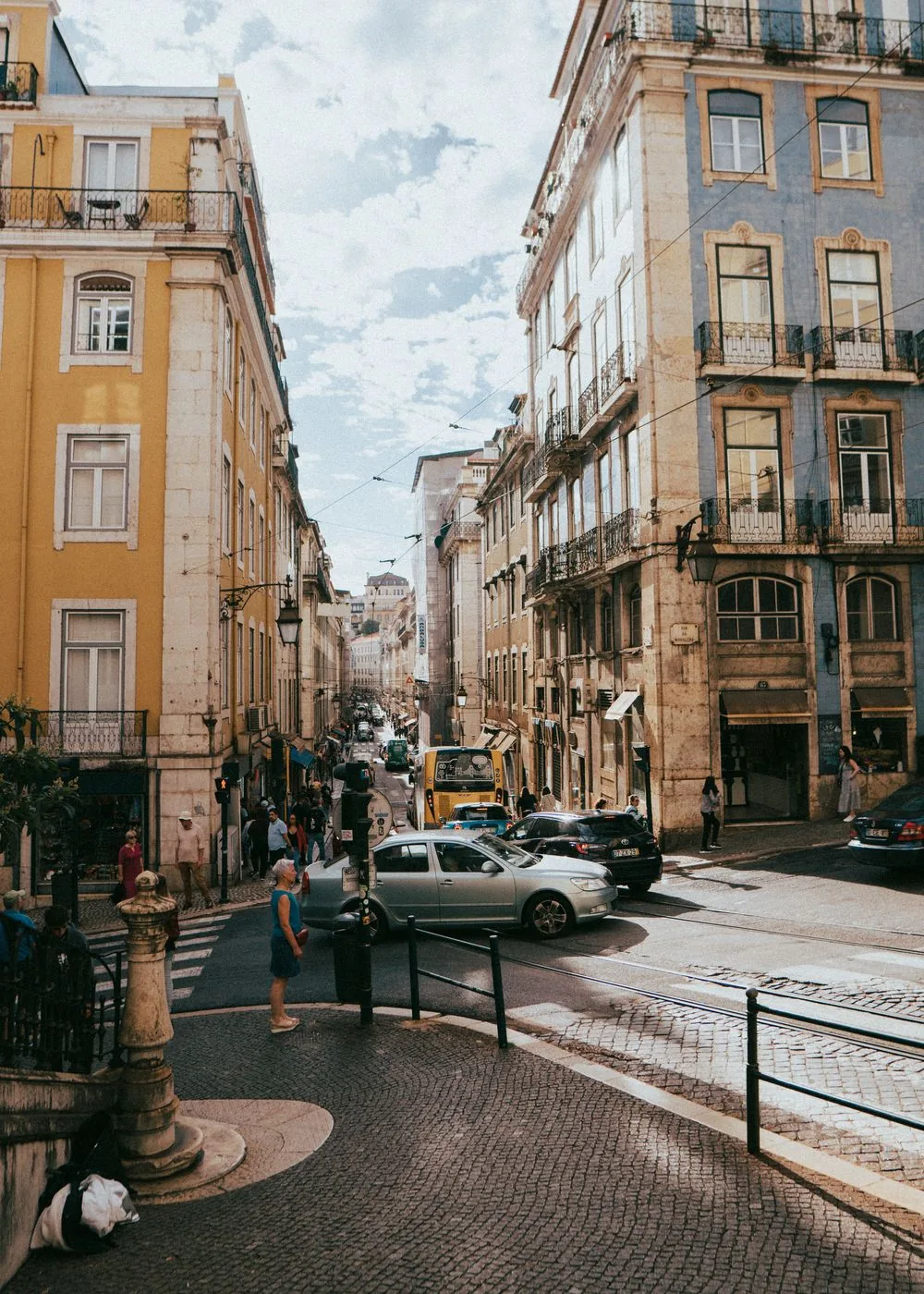 Historic street in Lisbon, Portugal